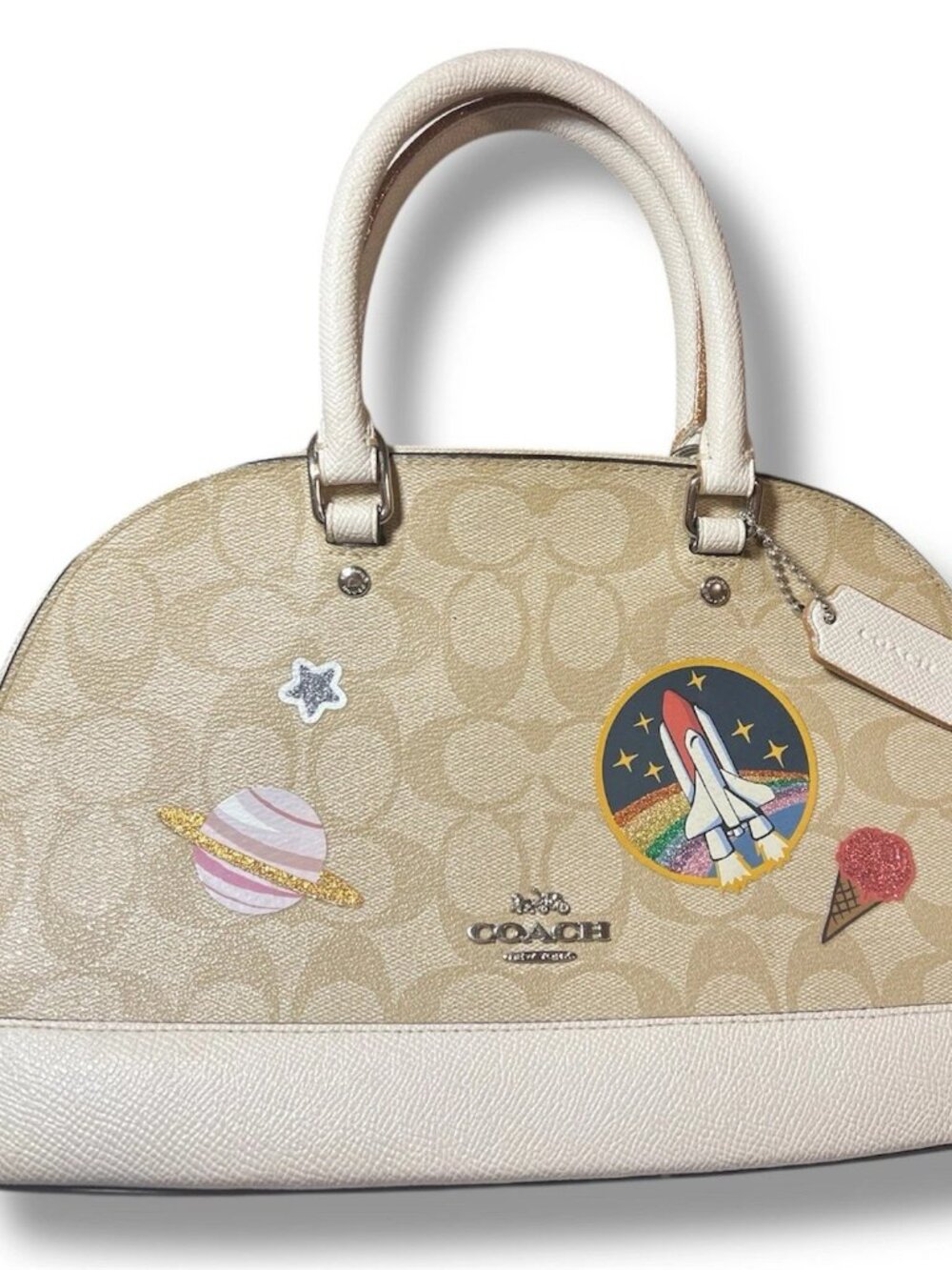Coach NASA Mini Sierra Satchel Light Khaki Chalk 29618